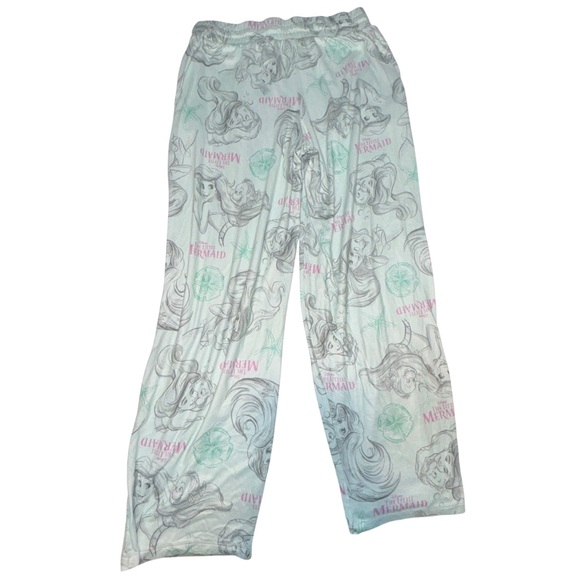Disney The Little Mermaid Women's Sleep Pants large 12/14 blue sleeping - Picture 2 of 7